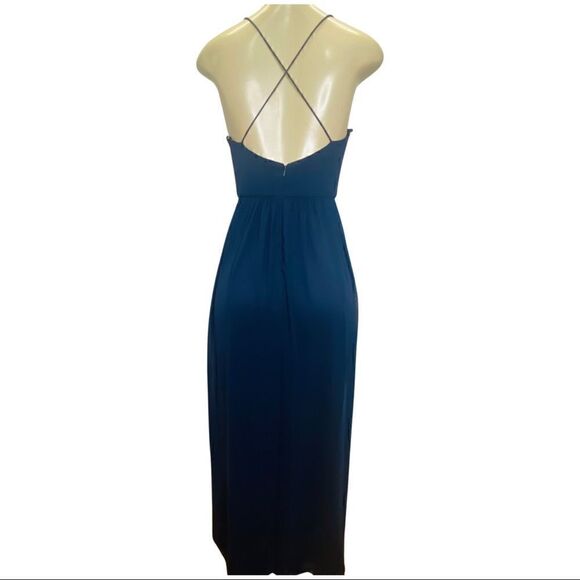 Dessy Collection Style 3019 Criss Cross Strap Backless Maxi Dress Size 2 NWOT - Picture 3 of 9
